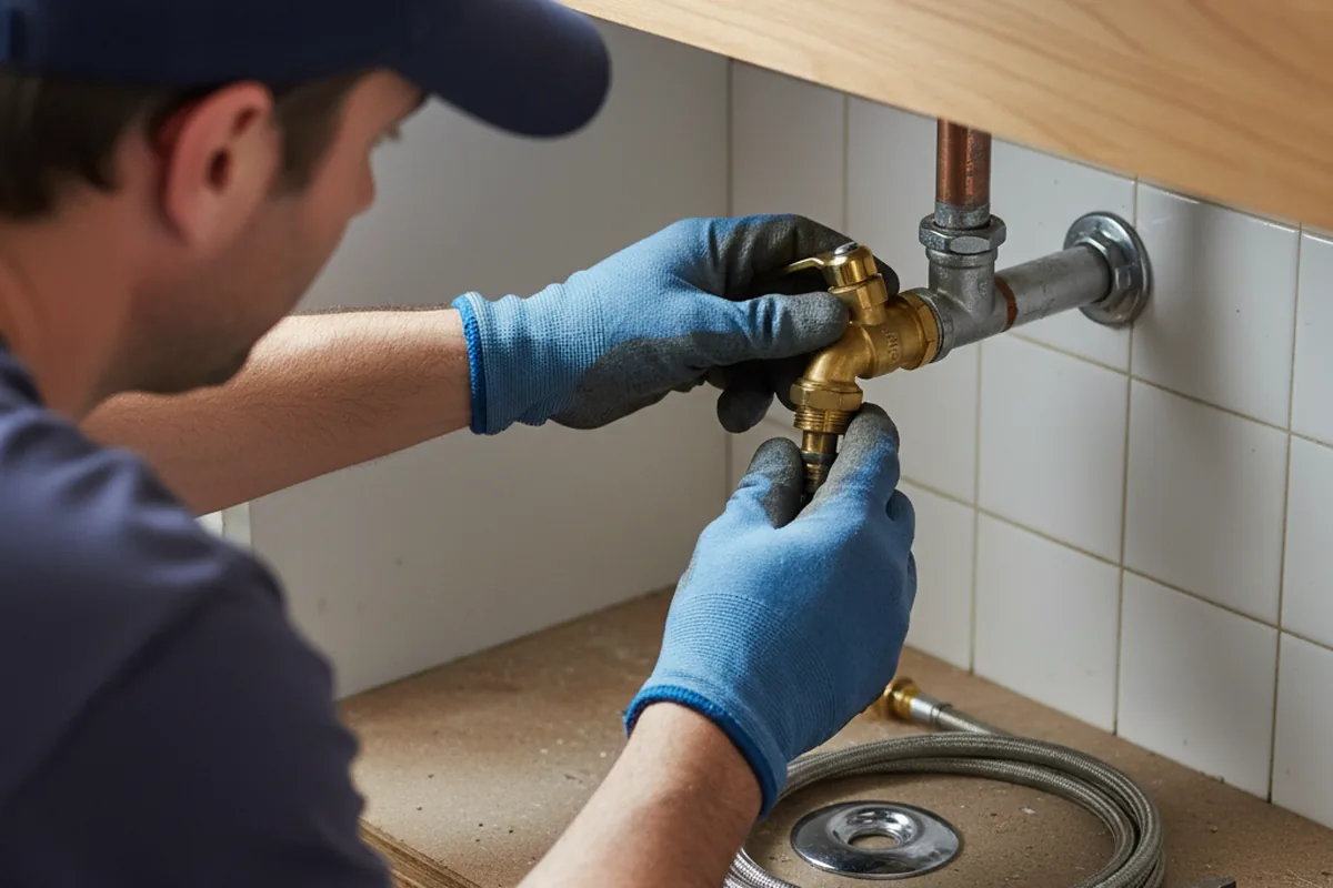 Shutoff valve and fitting work during Burst Pipe Repair in Independence